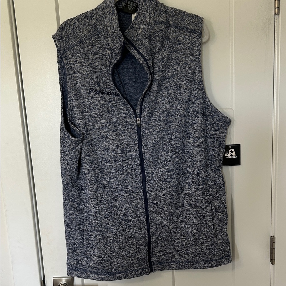 Men's Blue Cardigan Sweater Vest